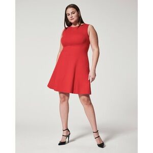Spanx The Perfect Fit & Flare Dress in True Red Size L